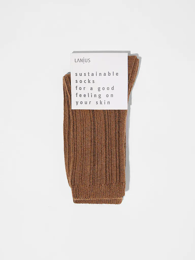 LANIUS | Chaussettes marron | camel