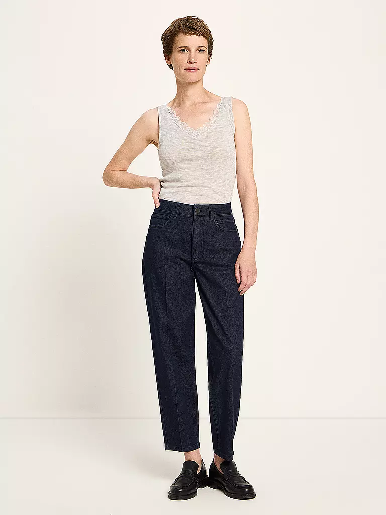 LANIUS | Jeans Coupe Boyfriend | Bleu foncé