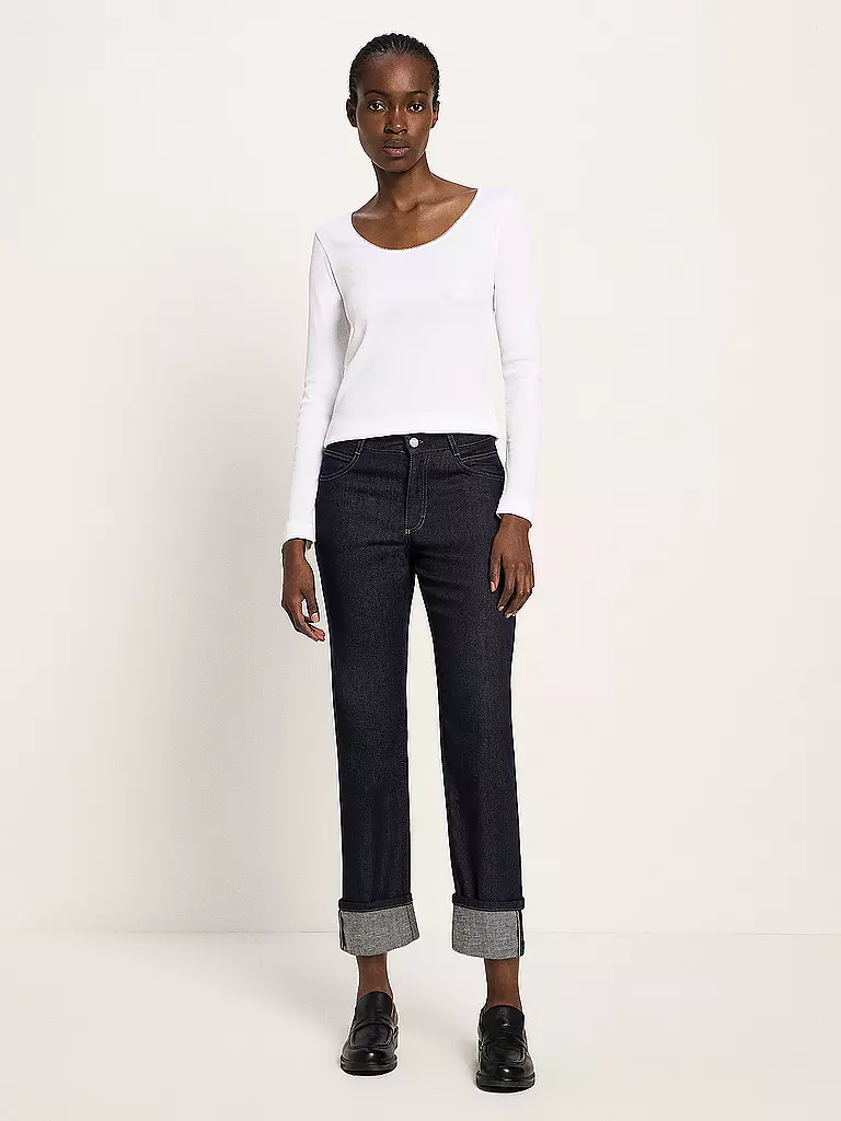 LANIUS | Jeans coupe droite 7/8 | dunkelblau