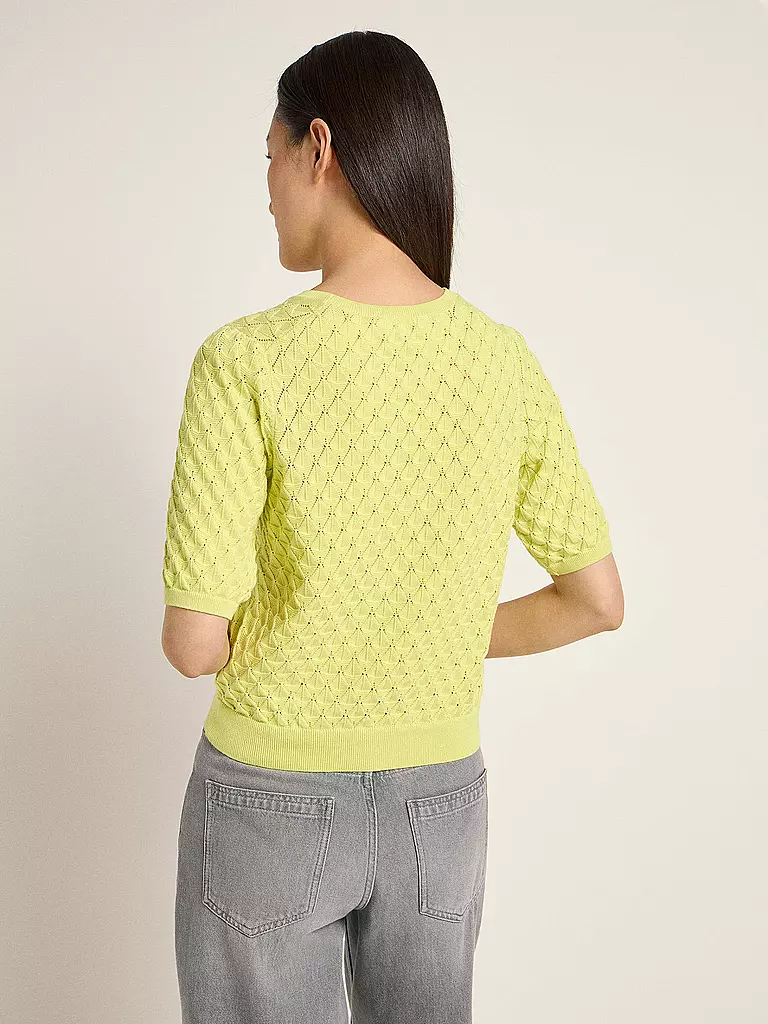 LANIUS | Nom du produit: Pull
Marque: LANIUS
Couleur: jaune
Catégories: Mode,Femme

Longueur des manches: Manches courtes
Encolure: Col rond
Matière: Coton
Motif: Uni
Coupe (vêtements d'extérieur): Regular
Style: Pure
Détails: Motifs tricotés | Jaune