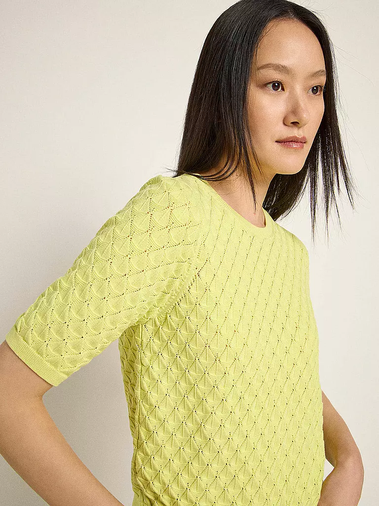 LANIUS | Nom du produit: Pull
Marque: LANIUS
Couleur: jaune
Catégories: Mode,Femme

Longueur des manches: Manches courtes
Encolure: Col rond
Matière: Coton
Motif: Uni
Coupe (vêtements d'extérieur): Regular
Style: Pure
Détails: Motifs tricotés | Jaune