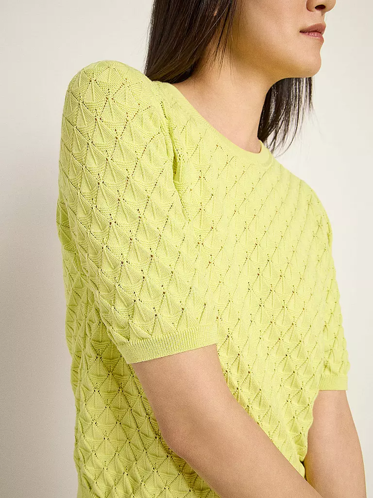 LANIUS | Nom du produit: Pull
Marque: LANIUS
Couleur: jaune
Catégories: Mode,Femme

Longueur des manches: Manches courtes
Encolure: Col rond
Matière: Coton
Motif: Uni
Coupe (vêtements d'extérieur): Regular
Style: Pure
Détails: Motifs tricotés | Jaune