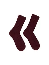 LANIUS | Chaussettes marron | Rouge foncé