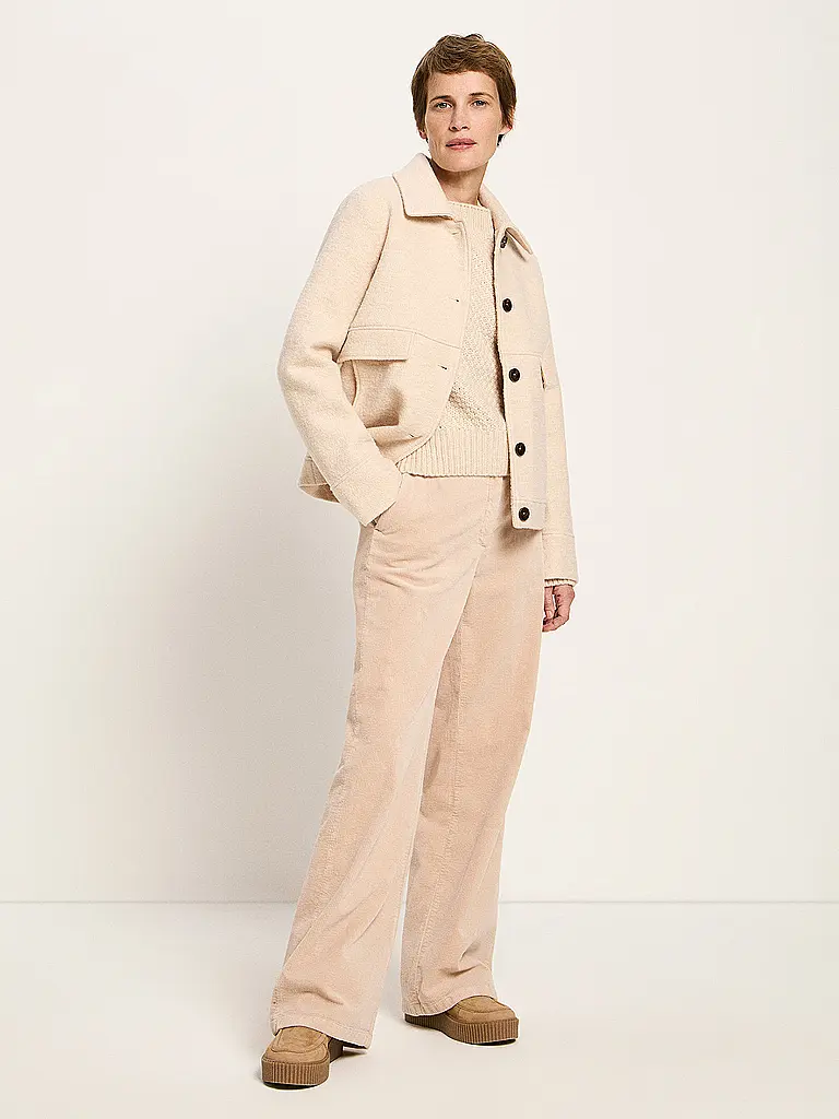 LANIUS | Veste en laine foulée | creme