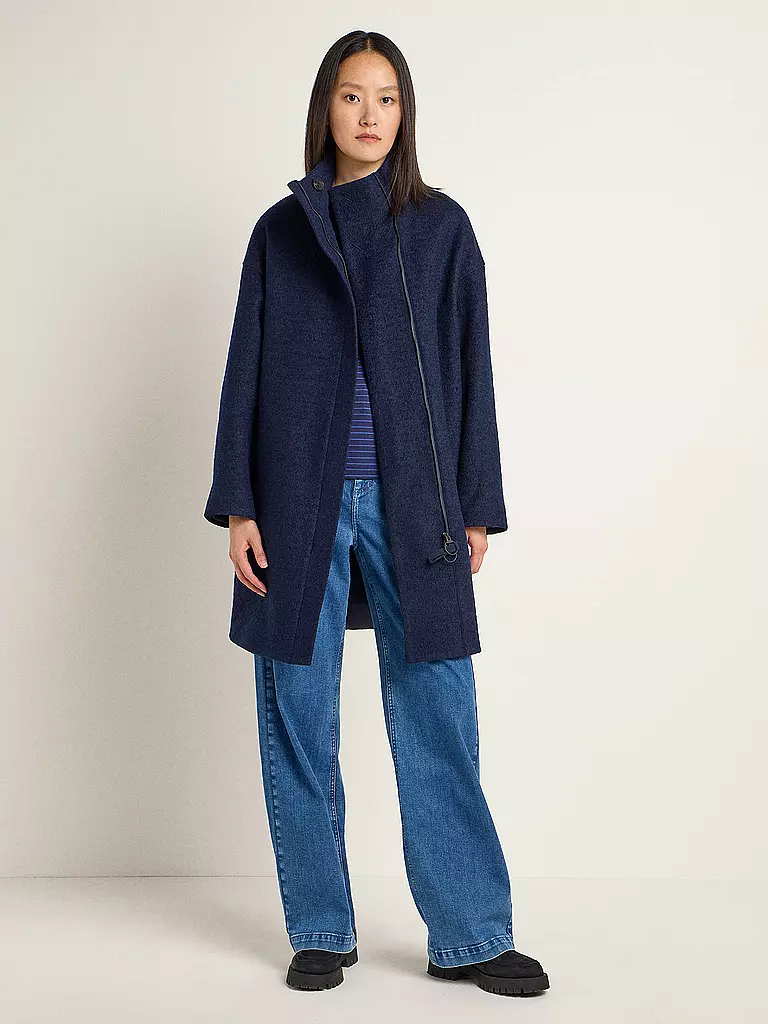 LANIUS | Wollmantel Oversized Fit | Bleu foncé