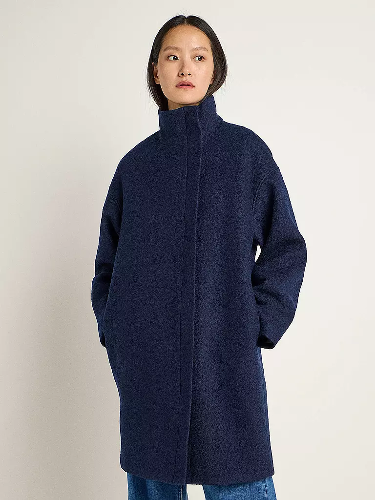 LANIUS | Wollmantel Oversized Fit | Bleu foncé