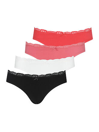 LASCANA | Slip lot de 4, boîte rose