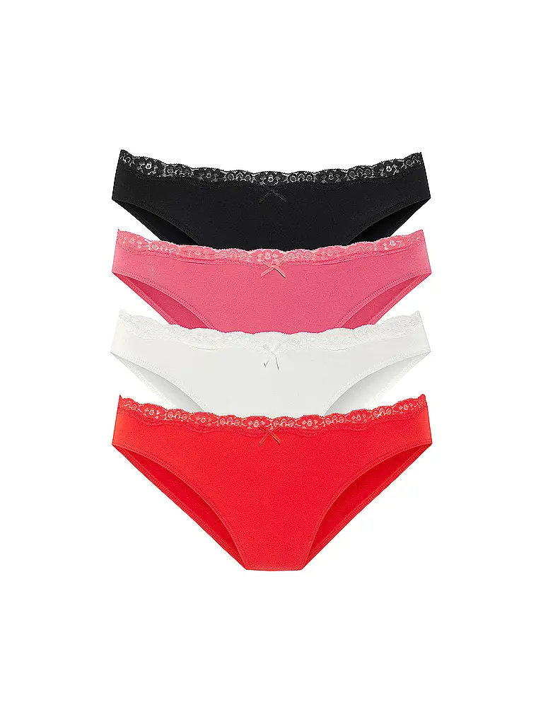 LASCANA | Slip lot de 4, boîte rose | 