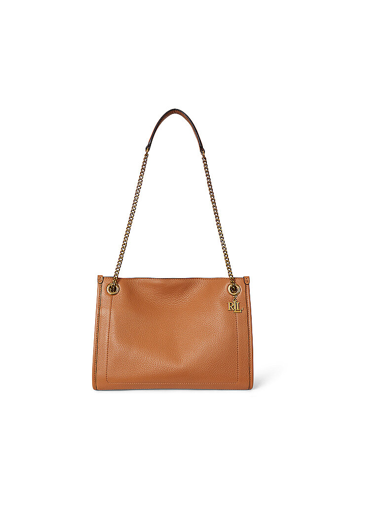 LAUREN+RALPH+LAUREN+Sac+en+cuir+-+Shopper+BRADLY+Medium+camel