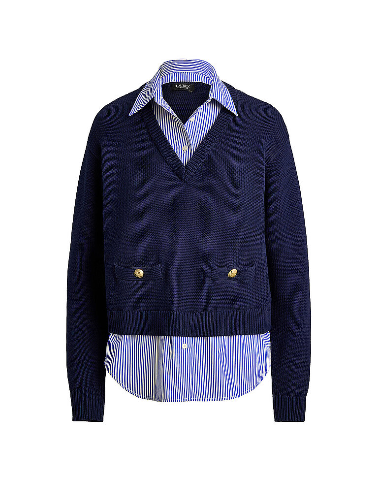 Pull-over bleu marine S