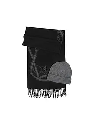 LAUREN RALPH LAUREN | Ensemble 2 pièces bonnet et écharpe | Noir