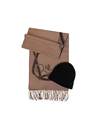 LAUREN RALPH LAUREN | Ensemble 2 pièces bonnet et écharpe | Camel