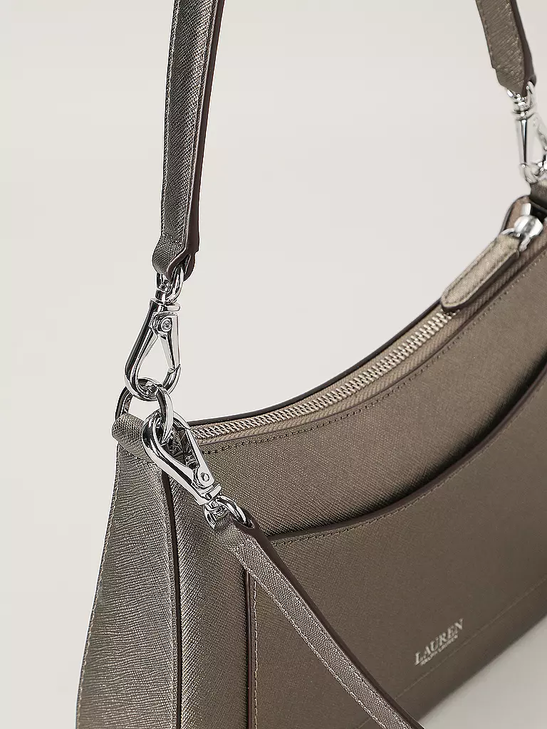 LAUREN RALPH LAUREN | Ledertasche - Henkeltasche DANNI 26 Medium | Argent