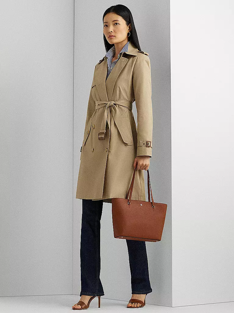LAUREN RALPH LAUREN | Ledertasche - Shopper KARLY Medium | Marron
