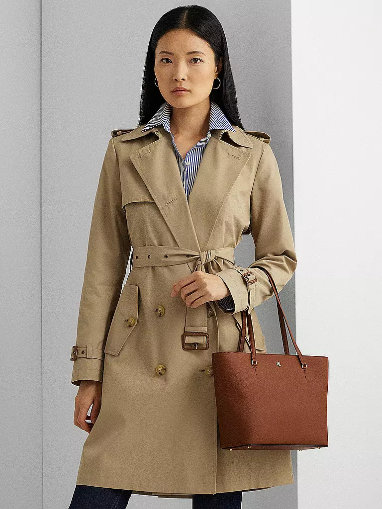 LAUREN RALPH LAUREN | Ledertasche - Shopper KARLY Medium | Marron