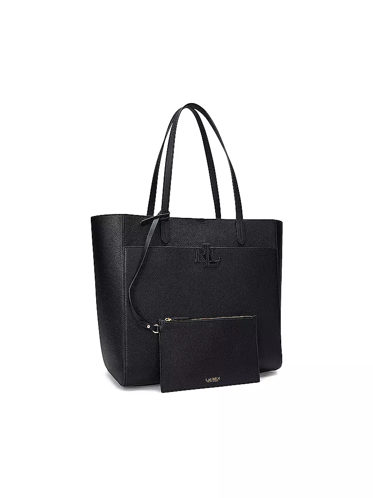 LAUREN RALPH LAUREN | Ledertasche - Shopper Large  | Noir