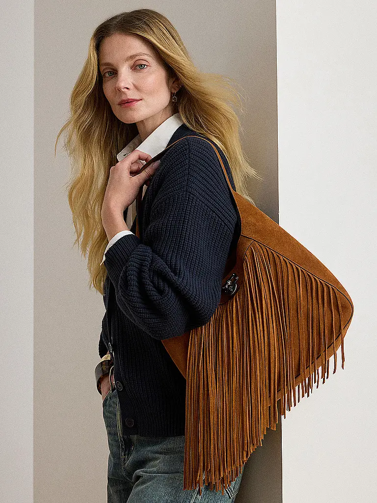 LAUREN RALPH LAUREN | Sac en cuir - Sac Hobo TANNER Large | Marron
