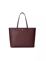 LAUREN RALPH LAUREN | Sac en cuir - Shopper KARLY Large | Rouge foncé