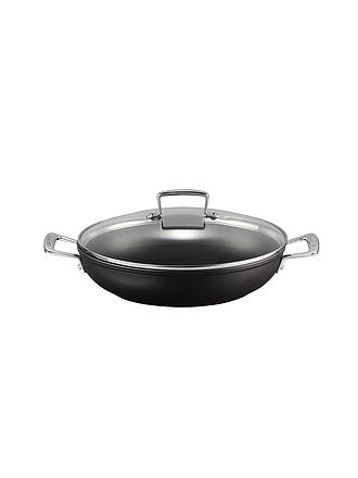 LE CREUSET | Poêle professionnelle antiadhésive en aluminium avec couvercle en verre 28cm/3,2l Noir
