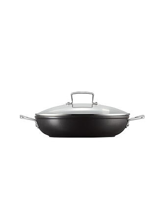 LE CREUSET | Poêle professionnelle antiadhésive en aluminium avec couvercle en verre 28cm/3,2l Noir