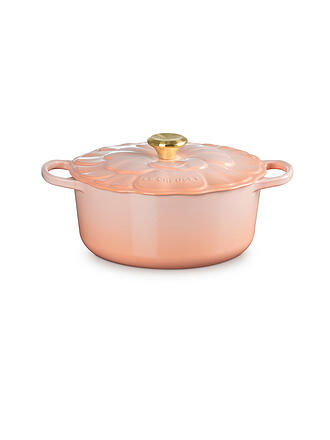 LE CREUSET | Cocotte SIGNATURE Fleur 26cm/2l Pêche