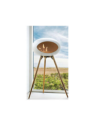 LE FEU | Cheminée LE FEU GROUND HIGH Blanc/Or rose