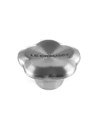 LE CREUSET | Bouton de couvercle 4,5cm Fleur SIGNATURE en acier inoxydable | Argent
