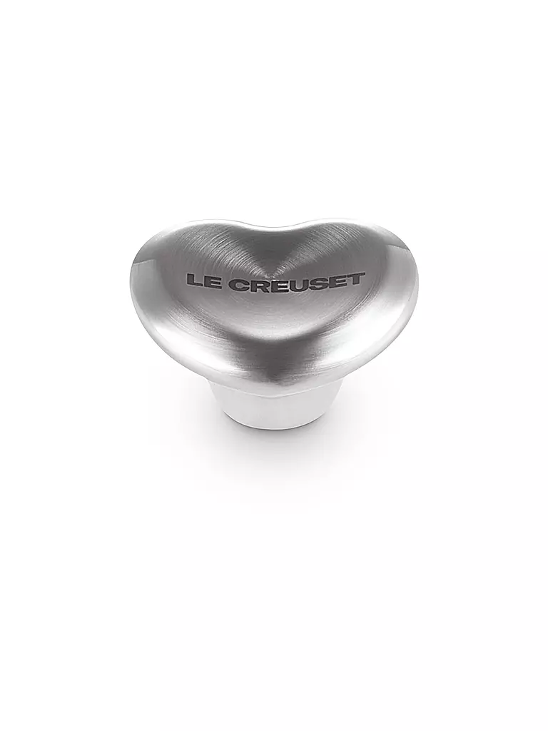 LE CREUSET | Bouton de couvercle cœur 4,7 cm SIGNATURE | silber