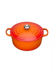 LE CREUSET | Cocotte ronde Signature 20cm/2,4l Meringue | Orange