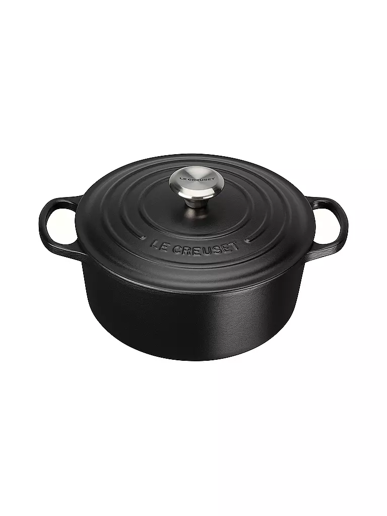 LE CREUSET | Bräter rund "Signature" 24cm/4,2l (Noir) | schwarz