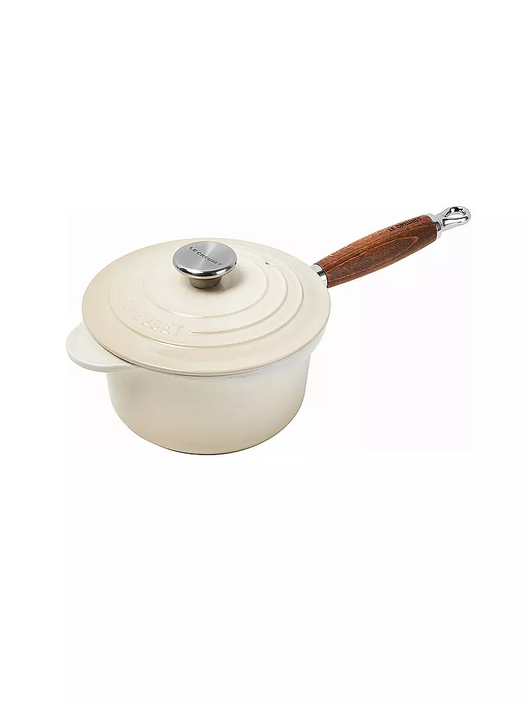 LE CREUSET | Casserole à sauce avec manche en bois 18cm/1,8l Meringue | Crème