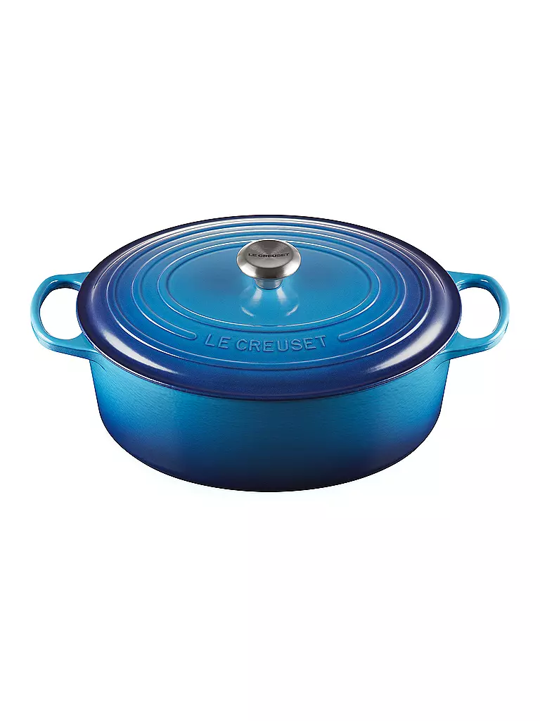 LE CREUSET | Cocotte ovale 33cm/7,5l SIGNATURE Azure | blau