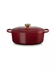 LE CREUSET | Cocotte ovale SIGNATURE 31cm 6,3l Noir | Rouge foncé
