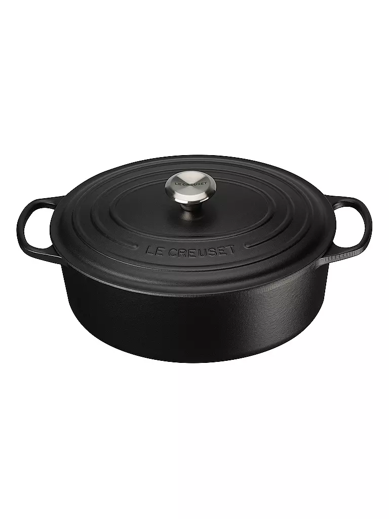 LE CREUSET | Cocotte ovale SIGNATURE 31cm 6,3l Noir | schwarz
