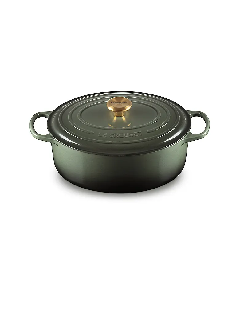 LE CREUSET | Cocotte ovale SIGNATURE 31cm 6,3l Thym | dunkelgrün