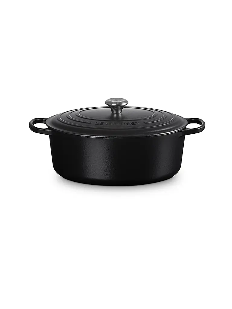 LE CREUSET | Cocotte ovale SIGNATURE 33cm/7,5l Noir | schwarz