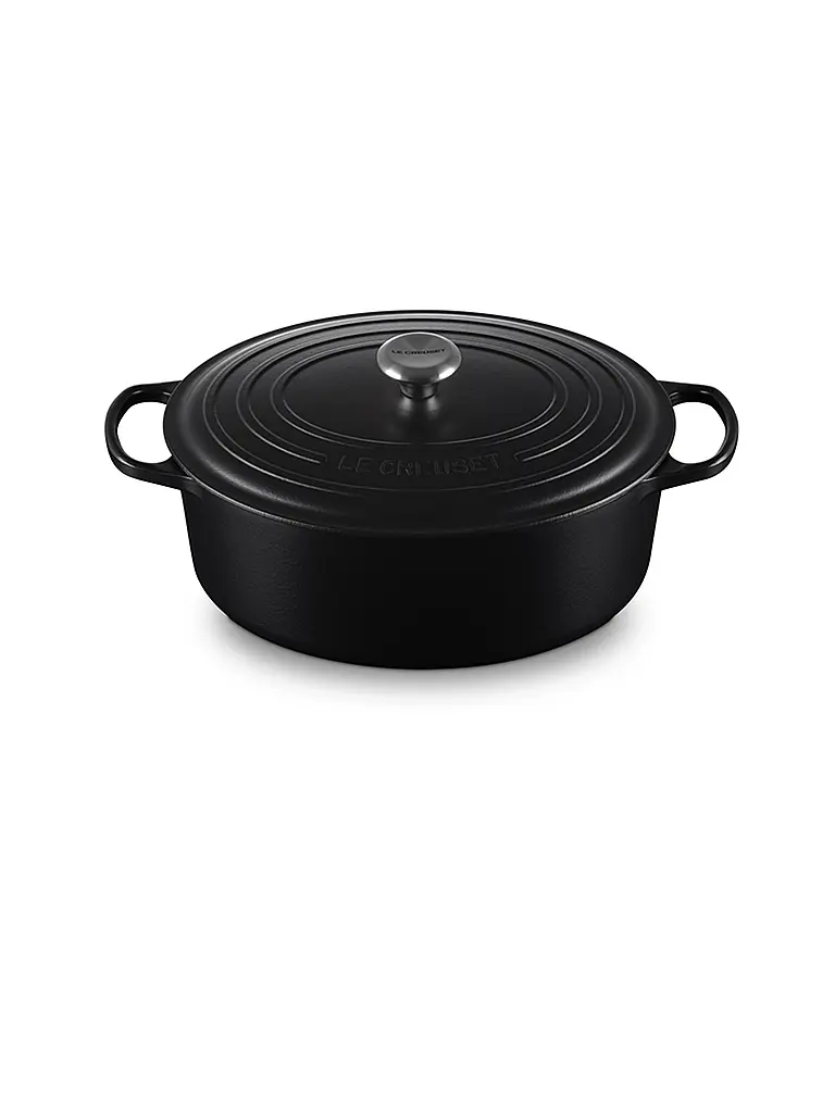 LE CREUSET | Cocotte ovale SIGNATURE 33cm/7,5l Noir | schwarz