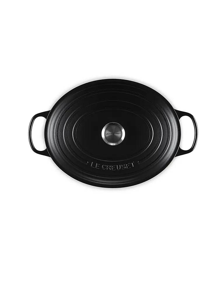 LE CREUSET | Cocotte ovale SIGNATURE 33cm/7,5l Noir | schwarz
