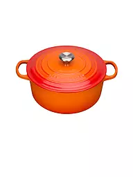 LE CREUSET | Cocotte ronde Signature 24cm/4,2l Sel de Mer | Orange