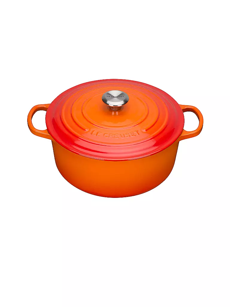 LE CREUSET | Cocotte ronde "Signature" 24cm/4,2l (Rouge Four) | orange