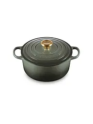 LE CREUSET | Cocotte ronde Signature 24cm/4,2l Sel de Mer | Vert foncé