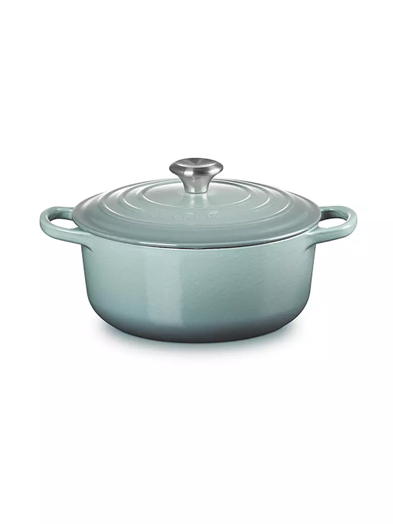 LE CREUSET | Cocotte ronde SIGNATURE 20cm/2,4 l Sel de mer | hellgrau