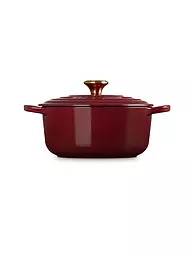 LE CREUSET | Cocotte ronde Signature 20cm/2,4l Meringue | Rouge foncé
