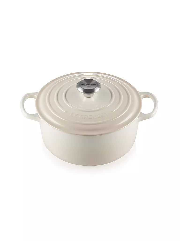 LE CREUSET | Cocotte ronde Signature 24cm/4,2l Meringue | creme