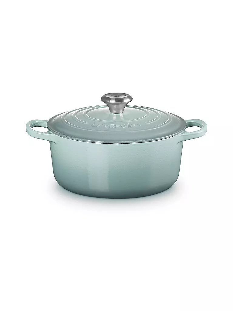 LE CREUSET | Cocotte ronde Signature 24cm/4,2l Sel de Mer | hellgrau
