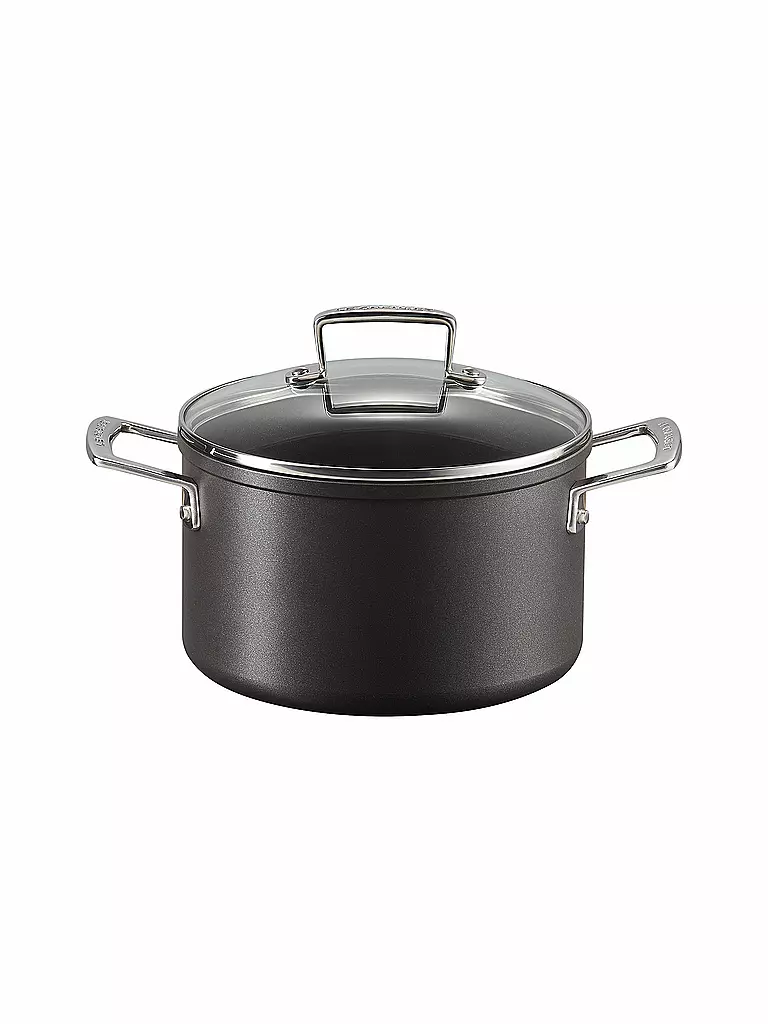 LE CREUSET | Faitout antiadhésif en aluminium avec couvercle 20cm/3,8l Noir | schwarz