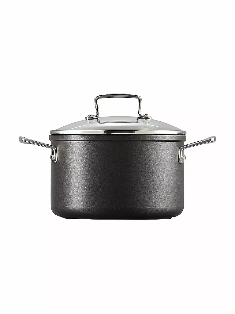 LE CREUSET | Faitout antiadhésif en aluminium avec couvercle 20cm/3,8l Noir | schwarz