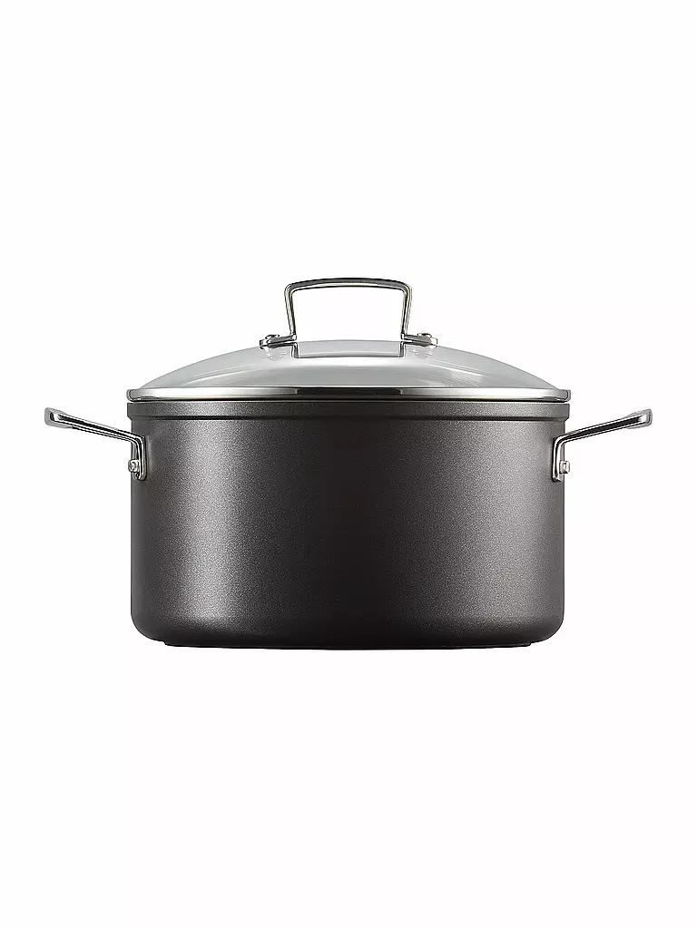 LE CREUSET | Faitout antiadhésif en aluminium avec couvercle 24cm/6l Noir | 