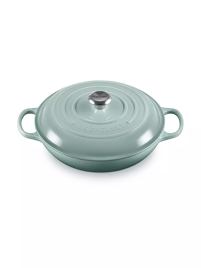 LE CREUSET | Gourmet Profitopf 30cm/3,5l SIGNATURE Sel Marin | hellgrau