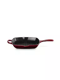 LE CREUSET | Grillpfanne quadratisch 26x26cm "Signature" (Schwarz) | Rouge foncé